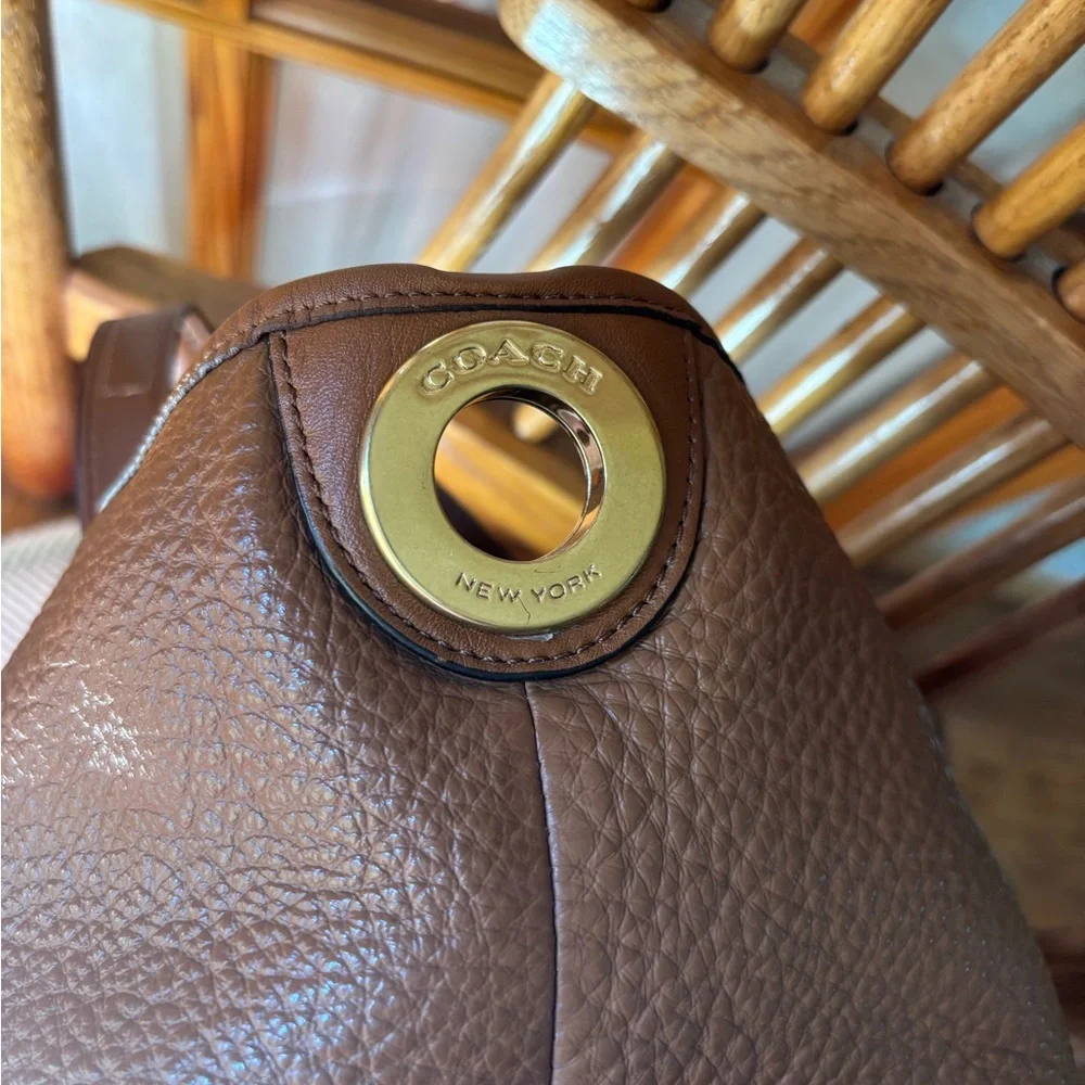 Coach Chestnut Leather Tote Bag - Picture 4 of 10